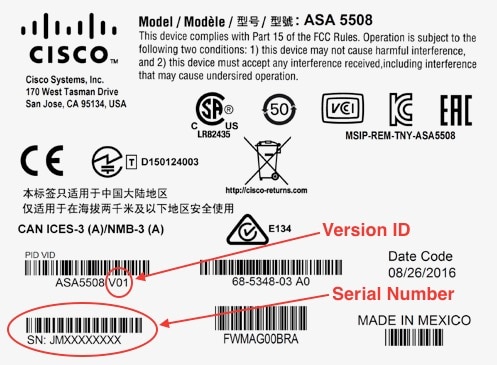 Show Serial Number Cisco Asa